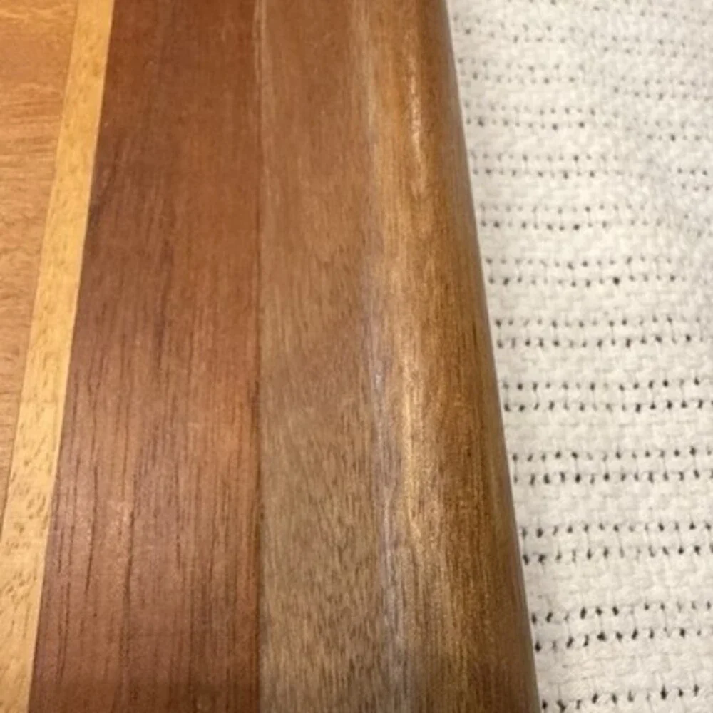 Vintage Mahogany/Teak Wood Serving Tray 19 X 12 Geese Heart Inlayed